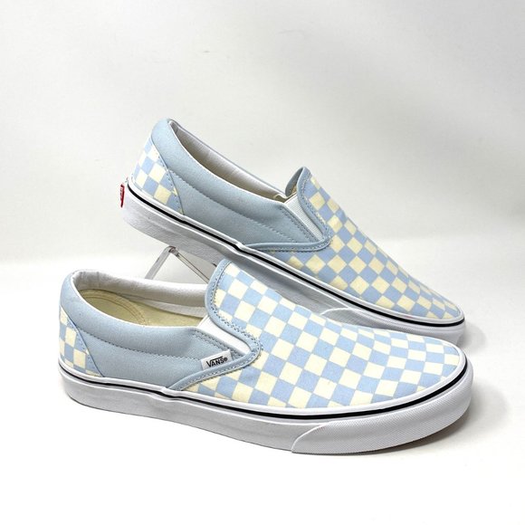 🌿Sale🌿 Vans Classic Slip On Checker Blue Canvas Sneaker Men's Size VN0A33TB42Y - Picture 4 of 10